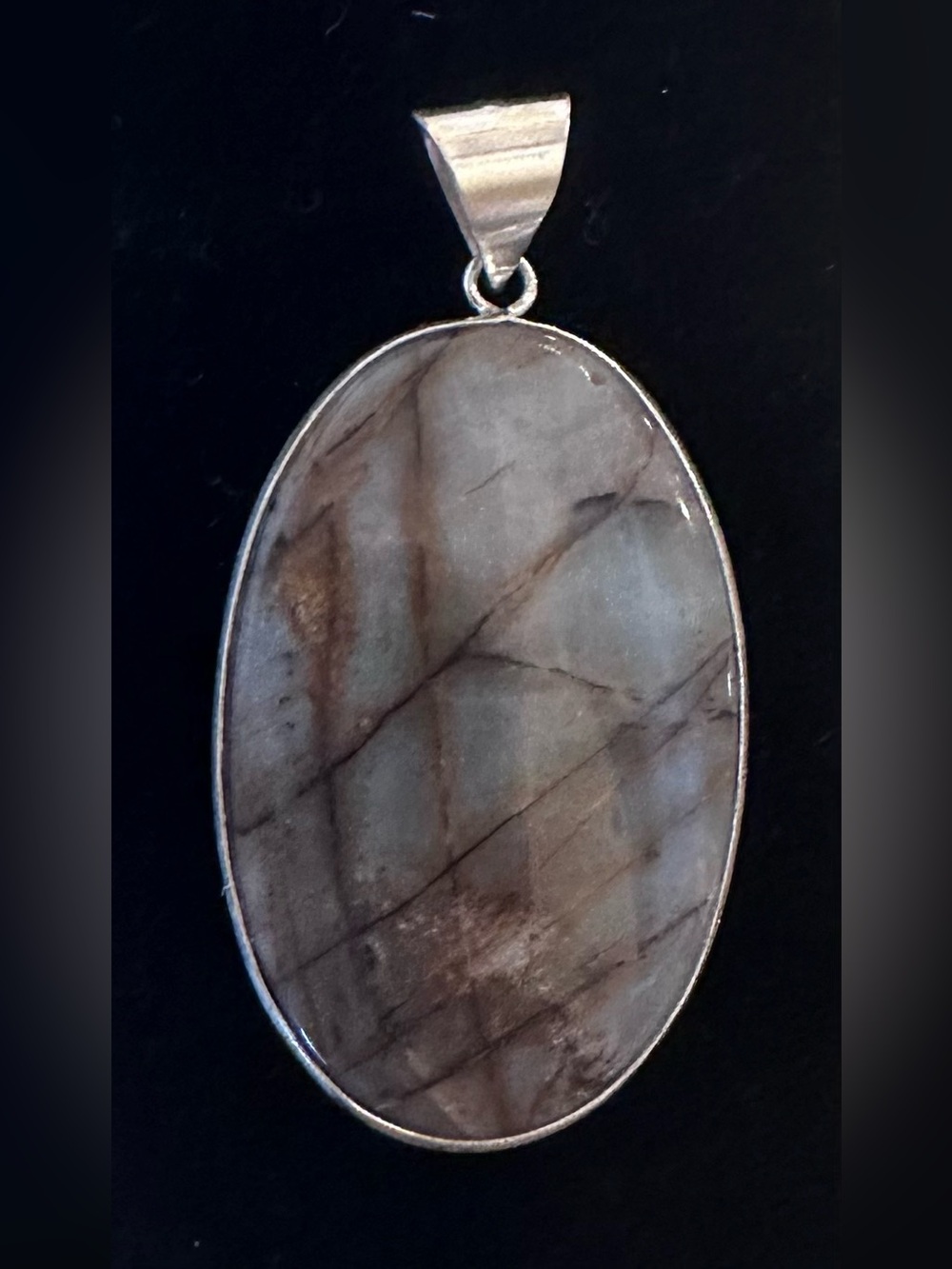 Sterling Silver Coconut Jasper Pendant